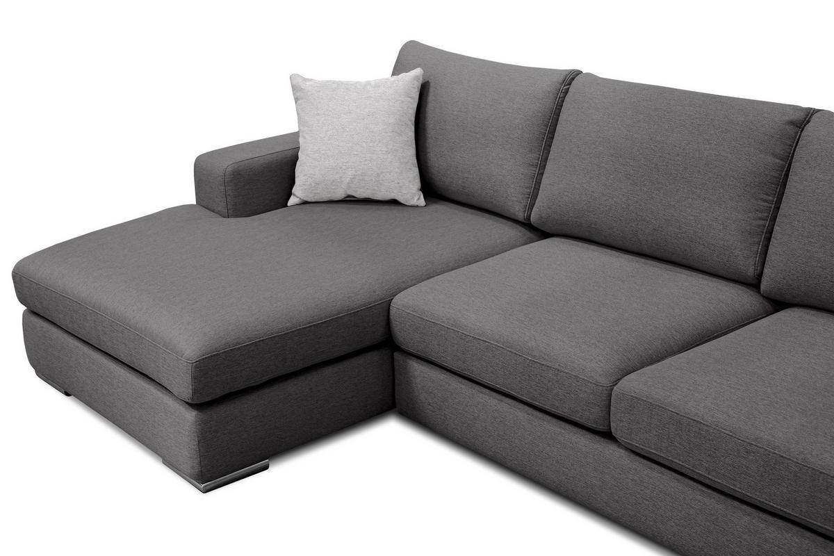 ECKSOFA OTTO 4-Sitzer, dunkelgrau - Dunkelgrau, Holzwerkstoff/Textil (159/279cm) - Courtois Laville