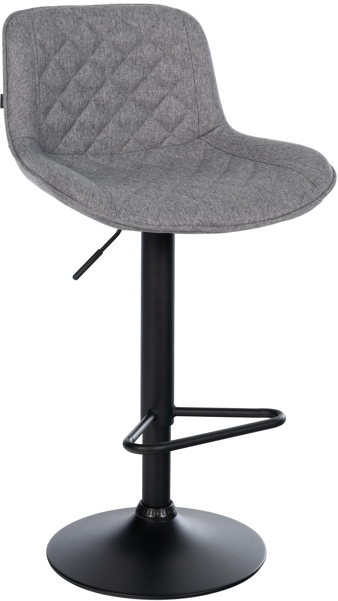 BARHOCKER Stoff Dunkelgrau - Dunkelgrau/Schwarz, Textil/Metall (50/84/52cm) - CLP