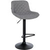 BARHOCKER Stoff Dunkelgrau - Dunkelgrau/Schwarz, Textil/Metall (50/84/52cm) - CLP