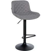 BARHOCKER Stoff Dunkelgrau - Dunkelgrau/Schwarz, Textil/Metall (50/84/52cm) - CLP
