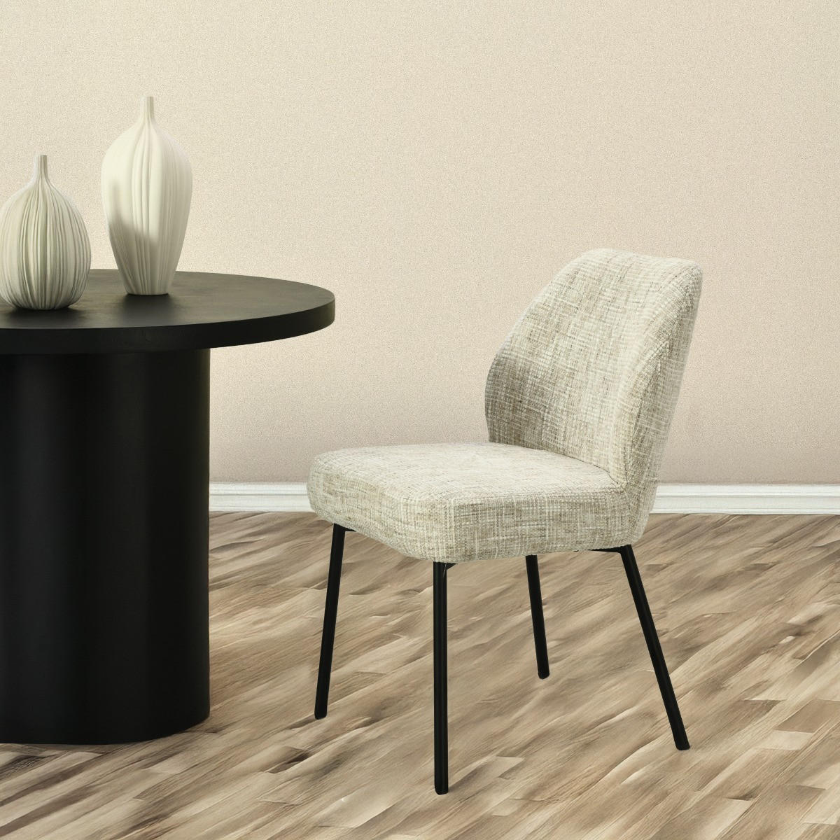 ESSZIMMERSTÜHLE Tess Beige 63/48/83 cm - Beige, Textil (48/83/63cm) - Livingfurn