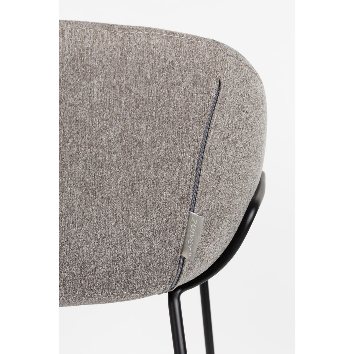 BARHOCKER Feston Rückenlehne 65 cm Grau - 2 er Set - Grau, Textil (54.5/88.5/53cm) - Zuiver