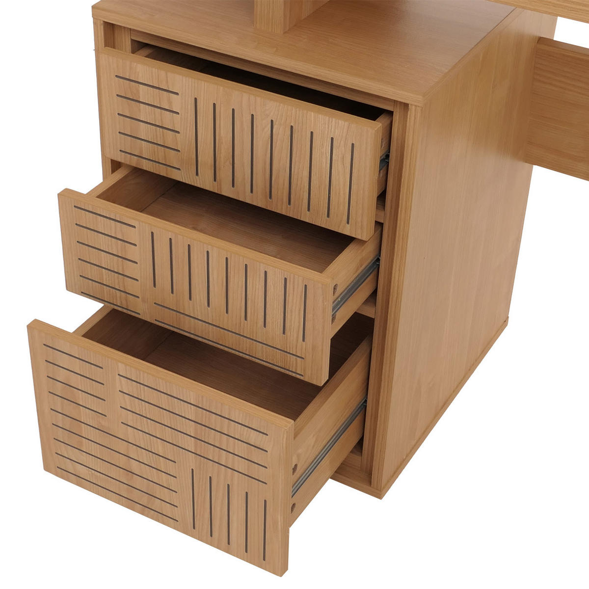 SCHREIBTISCH quadratisch Beige - Beige, Holz (58/118/77cm) - MCW