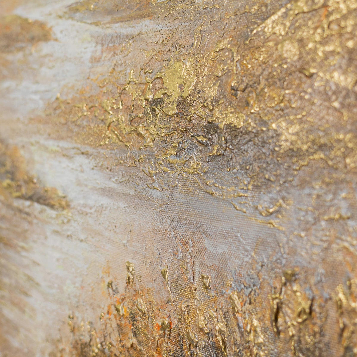 GEMÄLDE Goldenes Tal Schattenfugenrahmen Eichefarben 70x50 cm - Eichefarben, Holz (70/50cm) - YS-art gallery