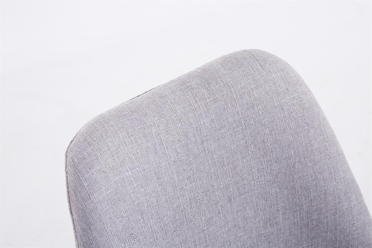 BESUCHERSTUHL Toulon Stoff, Gestell Buchenholz Cappuccino rund Grau - Grau/Cappuccino, Holz/Buchenholz (48/83/56cm) - TPFLiving