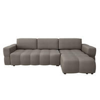 ECKSOFA RECHTS Rastergewebe Taupe 286cm - Taupe, Textil (286/169cm) - Sia Home