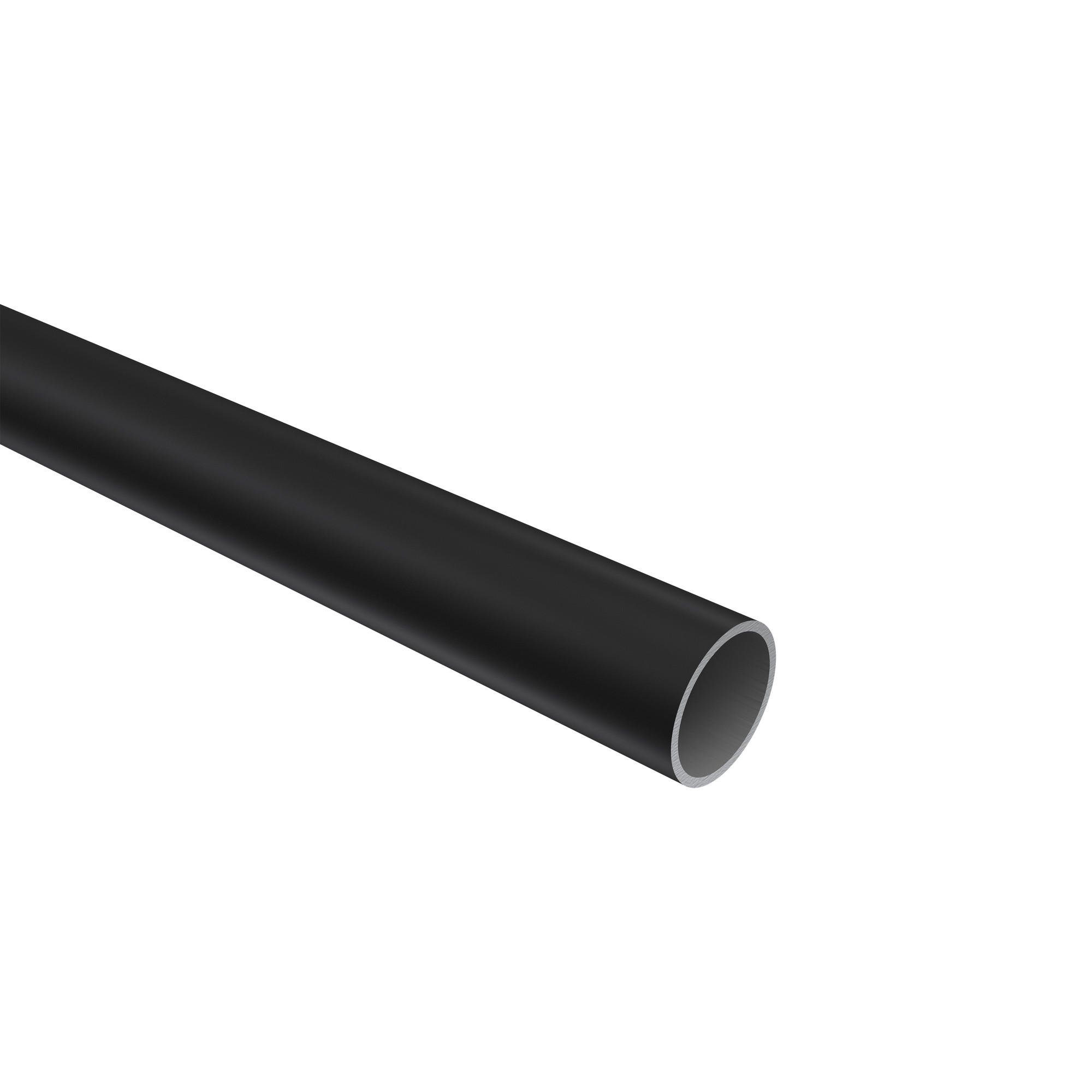 Interdeco Vorhangstange Schwarz – 200 Cm, Metall, Inkl. Ringe & Träger