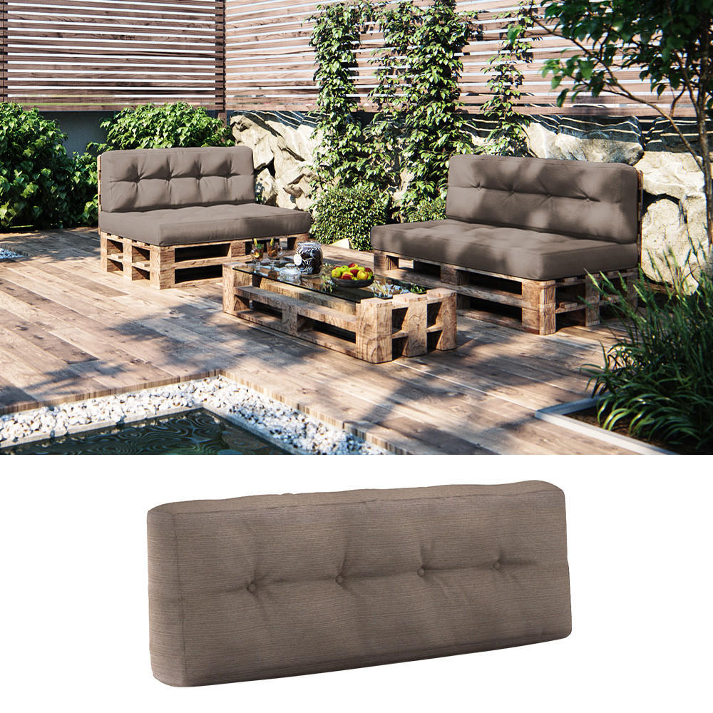 PALETTENKISSEN Taupe 120 x 40 cm - Taupe, Textil (120/40/20cm) - Vicco