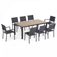 GARTENSET 9-tlg., Braun/Grau - Braun, Metall - Oviala