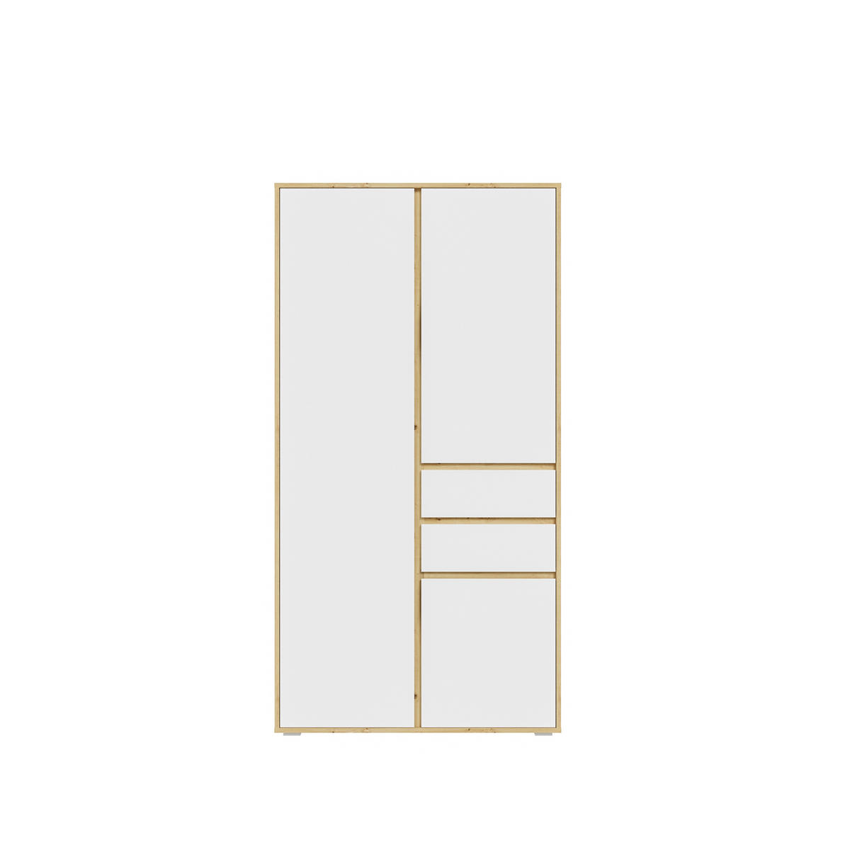 KLEIDERSCHRANK 2-türig FALUN (B/H/T: ca. 100/194/56 cm) in Artisan Eiche Nachbildung/weiß - Eiche Artisan, Holzwerkstoff (100/194/56cm)