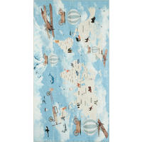 KINDERTEPPICH mit Weltkartenmotiv Happy 80x150 cm - Blau, Textil (80/150cm) - Nazar Rugs
