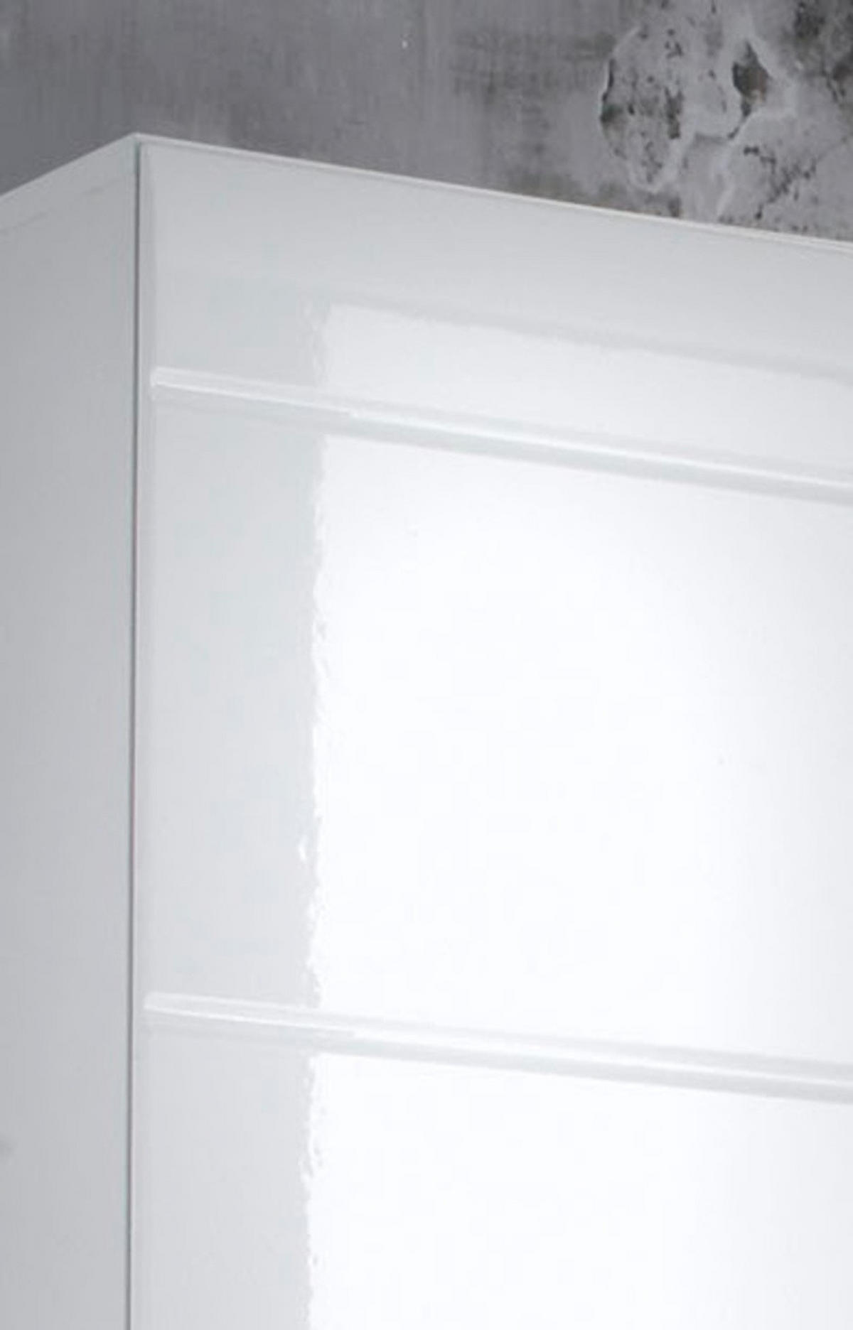 WASCHBECKENUNTERSCHRANK weiß Hochglanz, Badschrank 60 x 56 cm - Weiß Hochglanz/Schwarz, Holzwerkstoff/Kunststoff (31/56/60cm) - Top.Furn