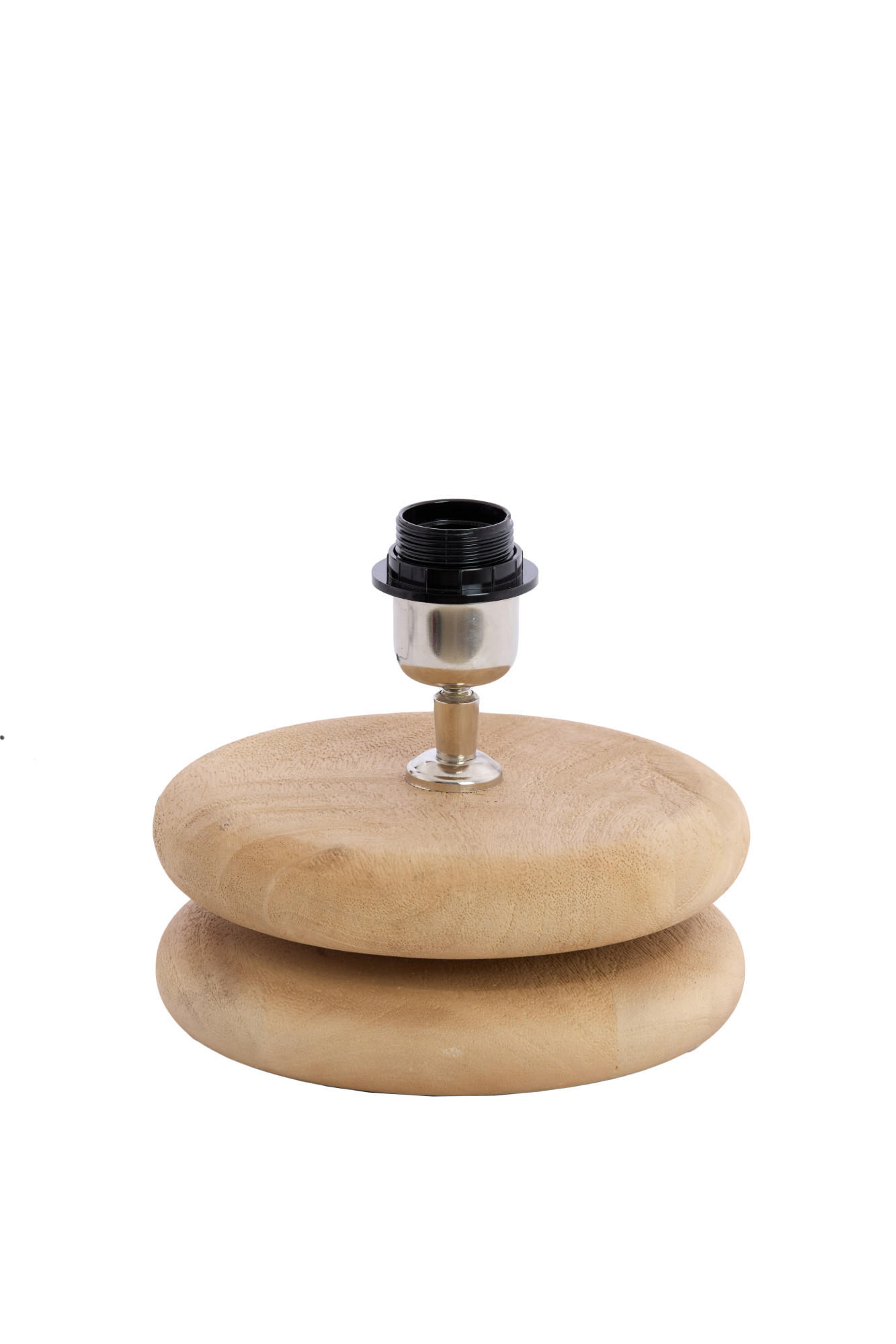 LAMPENFUSS Eboli Braun Ø20/9 cm - Braun, Holz (20/20/9cm) - Light & Living