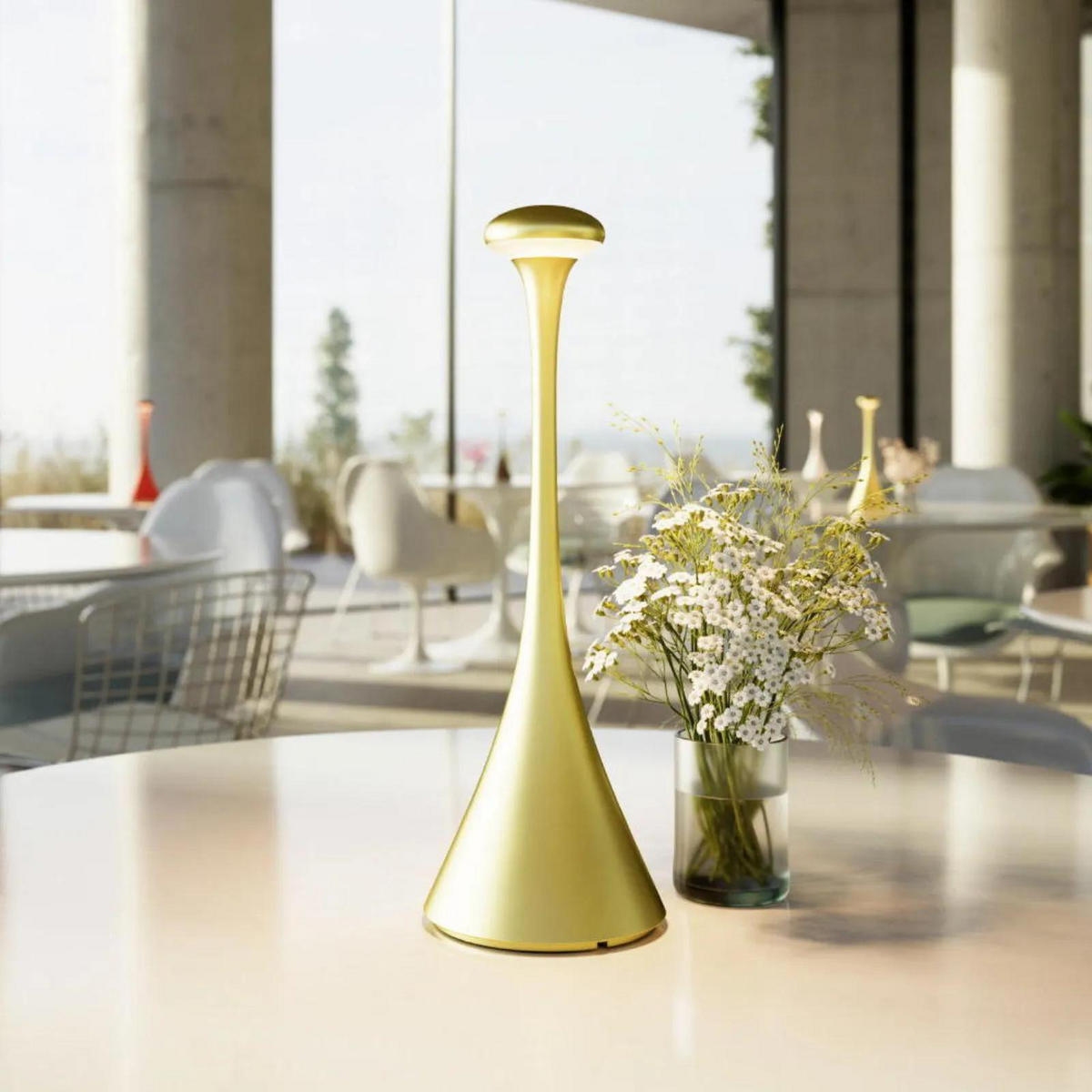 AKKULEUCHTE Nudrop Gold - Goldfarben, Metall (4.95/4.95/29.2cm) - Sigor