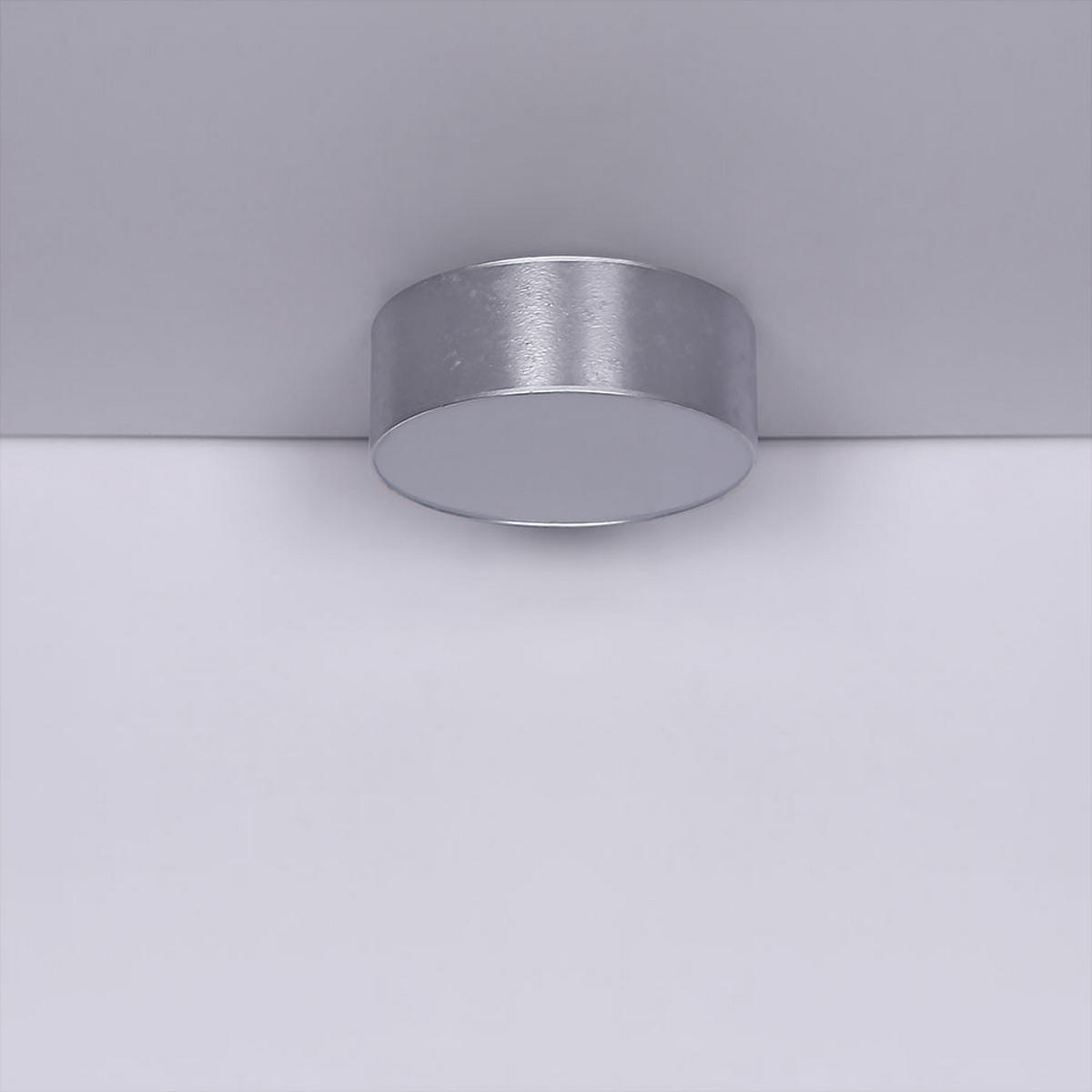 LED DECKENLEUCHTE AMY I Silber Textil - Silberfarben, Metall (40/40/17.5cm) - Globo Lighting