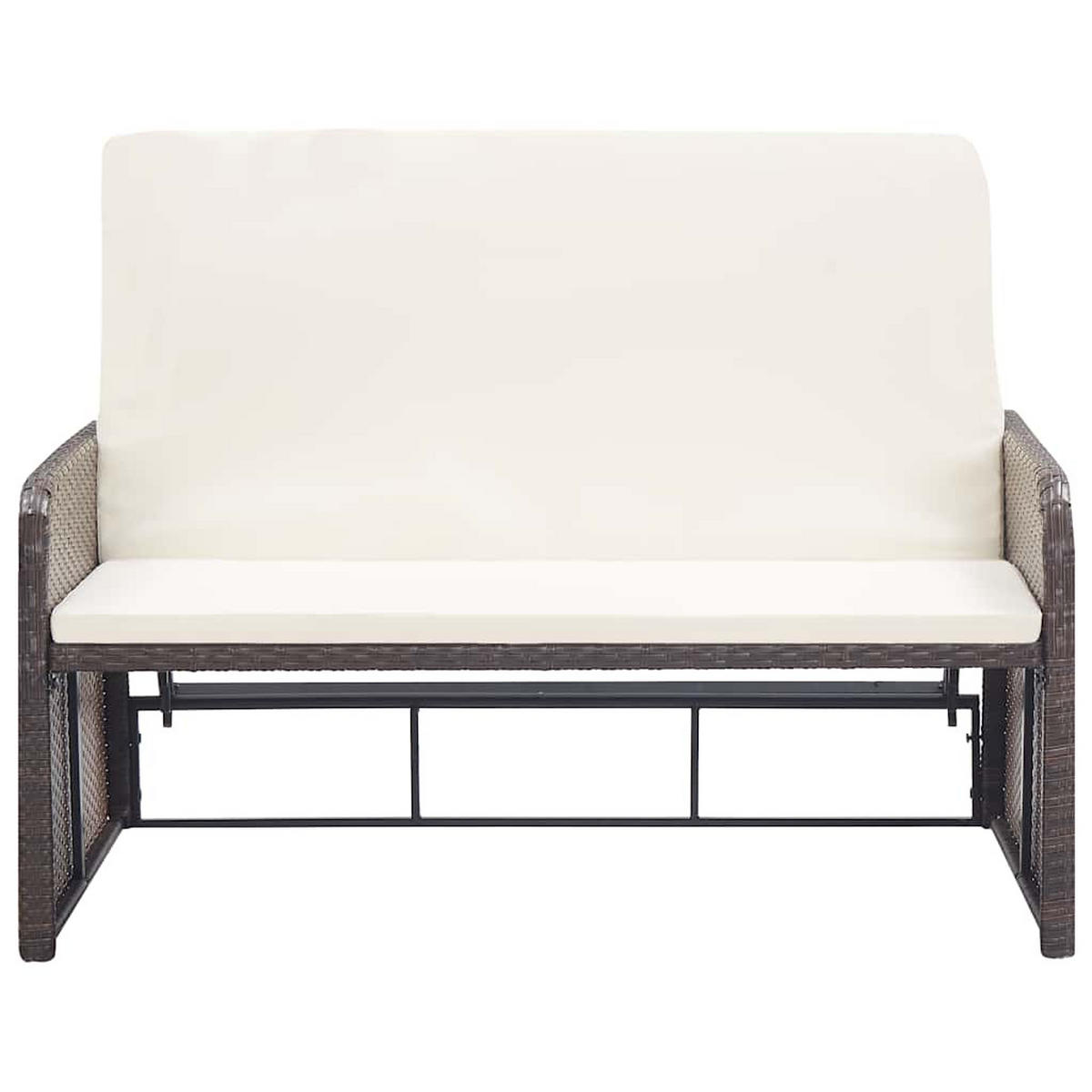 GARTEN-LOUNGE-SET 2Er Set Mit Auflagen Poly Rattan Braun - Braun, Kunststoff - vidaXL