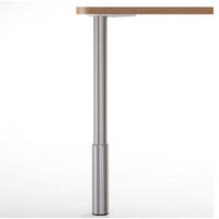 TISCHBEIN Studio 61,5-79,5cm Stützfuß höhenverstellbar Edelstahloptik max 150 kg - Edelstahlfarben, Metall (5/61.5/79.5cm)
