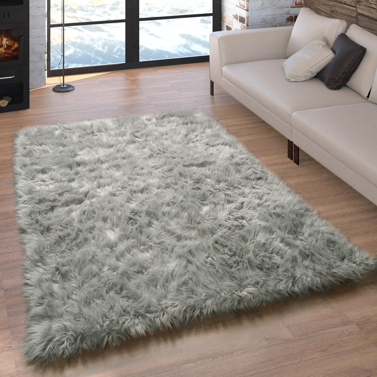 HOCHFLORTEPPICH 120/170 cm Playa 960 - Grau, Textil (120/170cm) - Paco Home