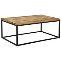 COUCHTISCH Teakholz hellbraun rechteckig 60/100 cm Provo - Hellbraun, Holz (60/100/40cm) - Beliani