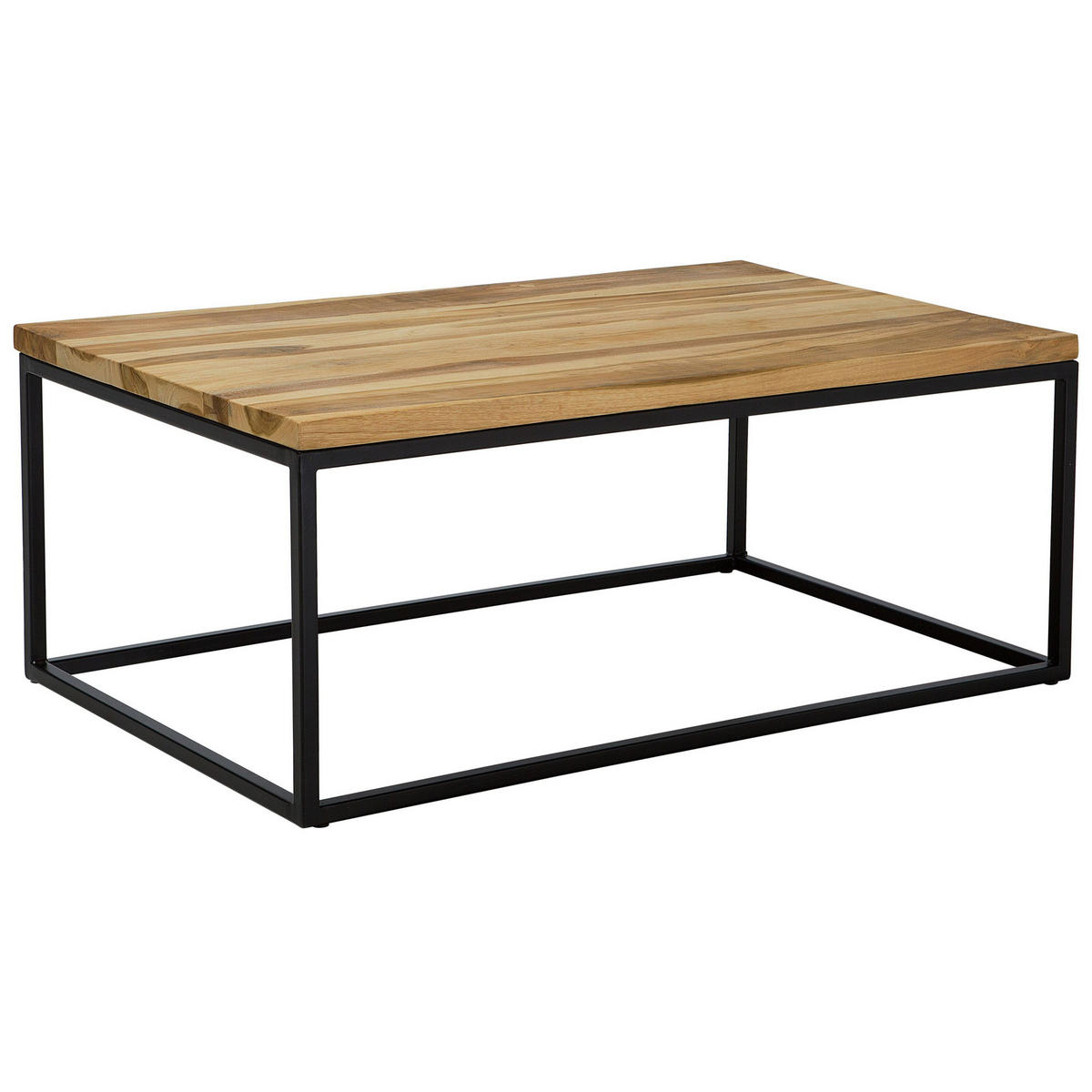 COUCHTISCH Teakholz hellbraun rechteckig 60/100 cm Provo - Hellbraun, Holz (60/100/40cm) - Beliani