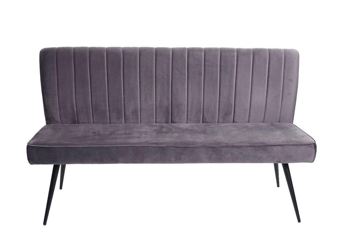 SITZBANK Grau - Dunkelgrau/Grau, Metall (160/90/60cm) - MCW