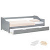 AUSZIEHBETT mit Matratze 90/200 cm Grau - Grau, Holz (90/200cm) - Homestyle4u