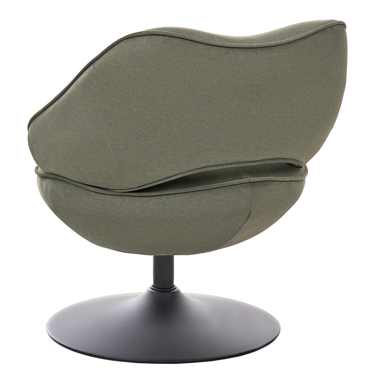 DREHSESSEL Samtstoff Dunkelgrün Sandet - Grün, Textil (66/78/55cm) - Beliani