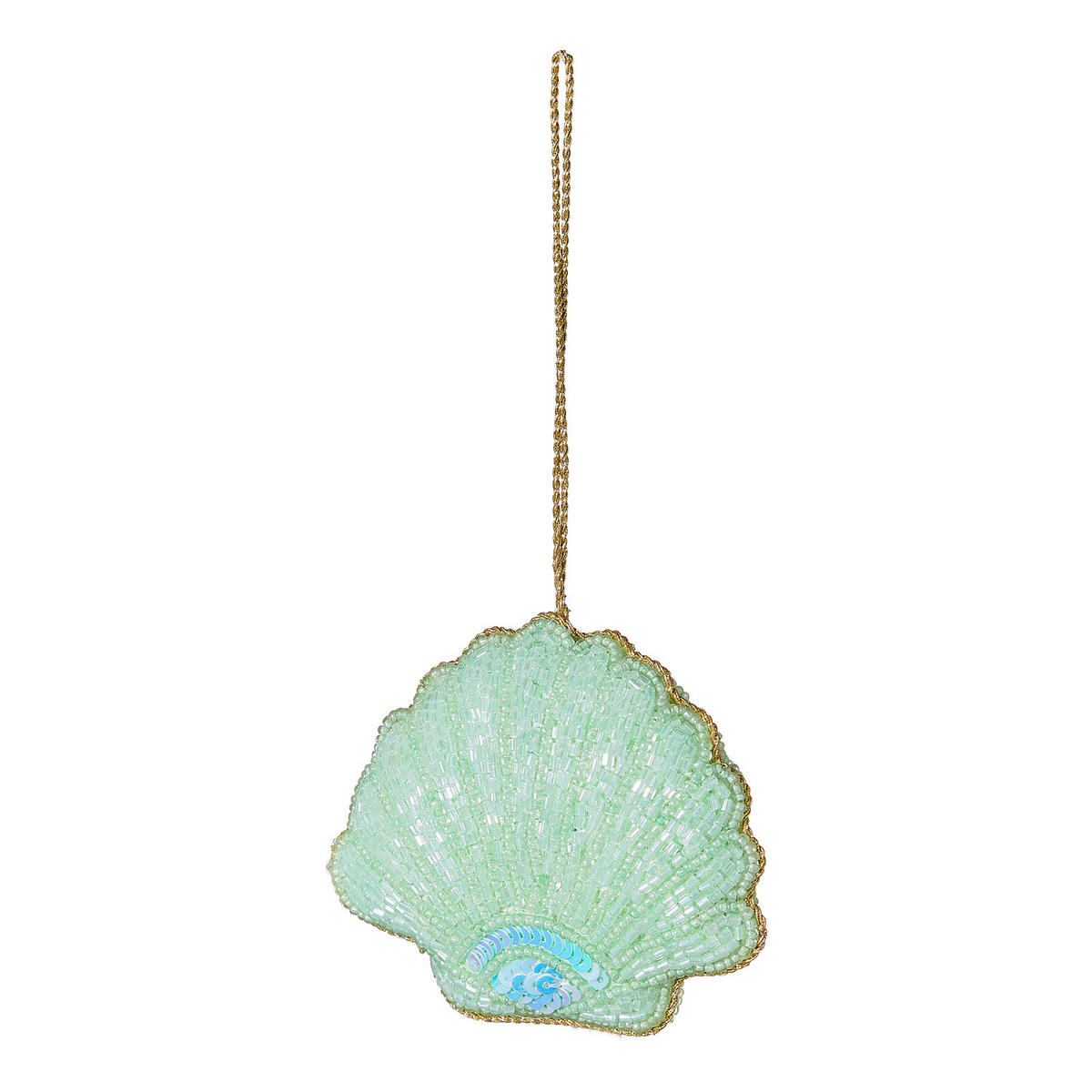 BAUMANHÄNGER Hang On Ornamanet Muschel - Grün, Glas/Kunststoff (8/7/1cm) - Butlers