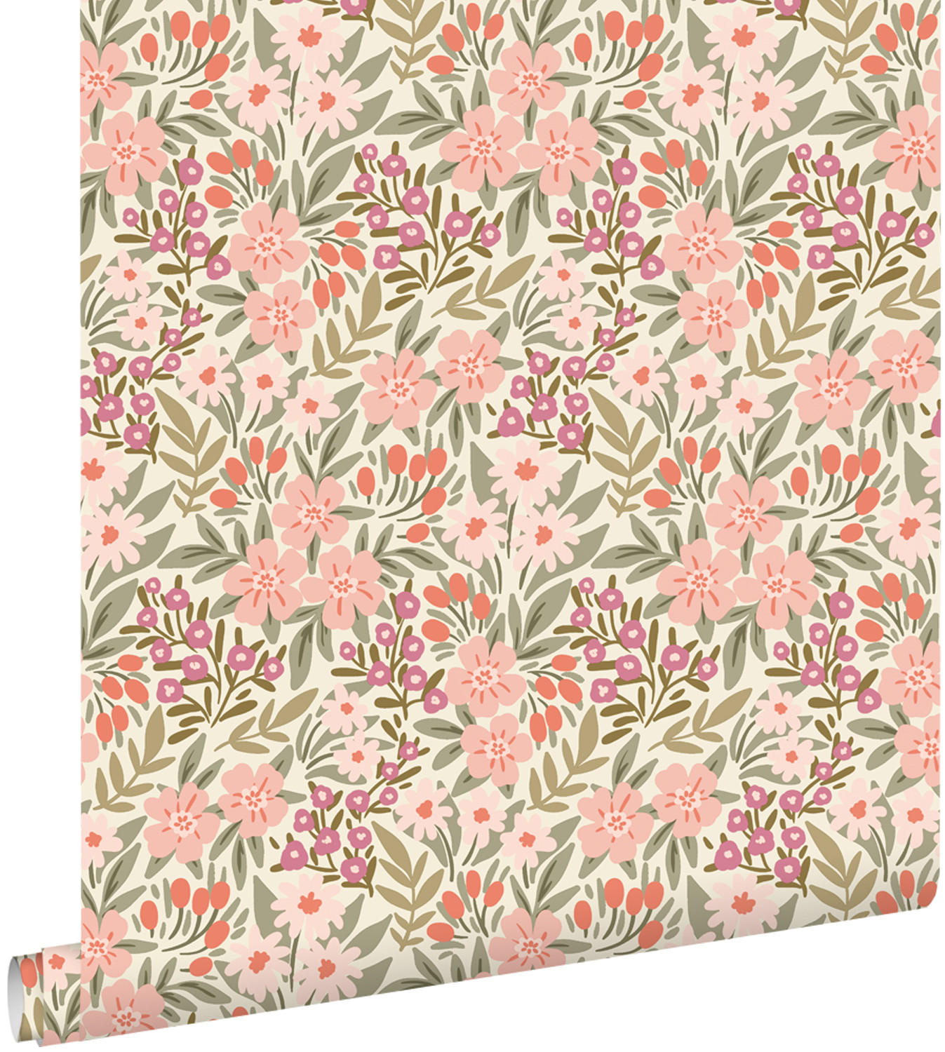 TAPETE Blumen 50 x 900 cm - Pink, Papier (50/900cm) - ESTAhome