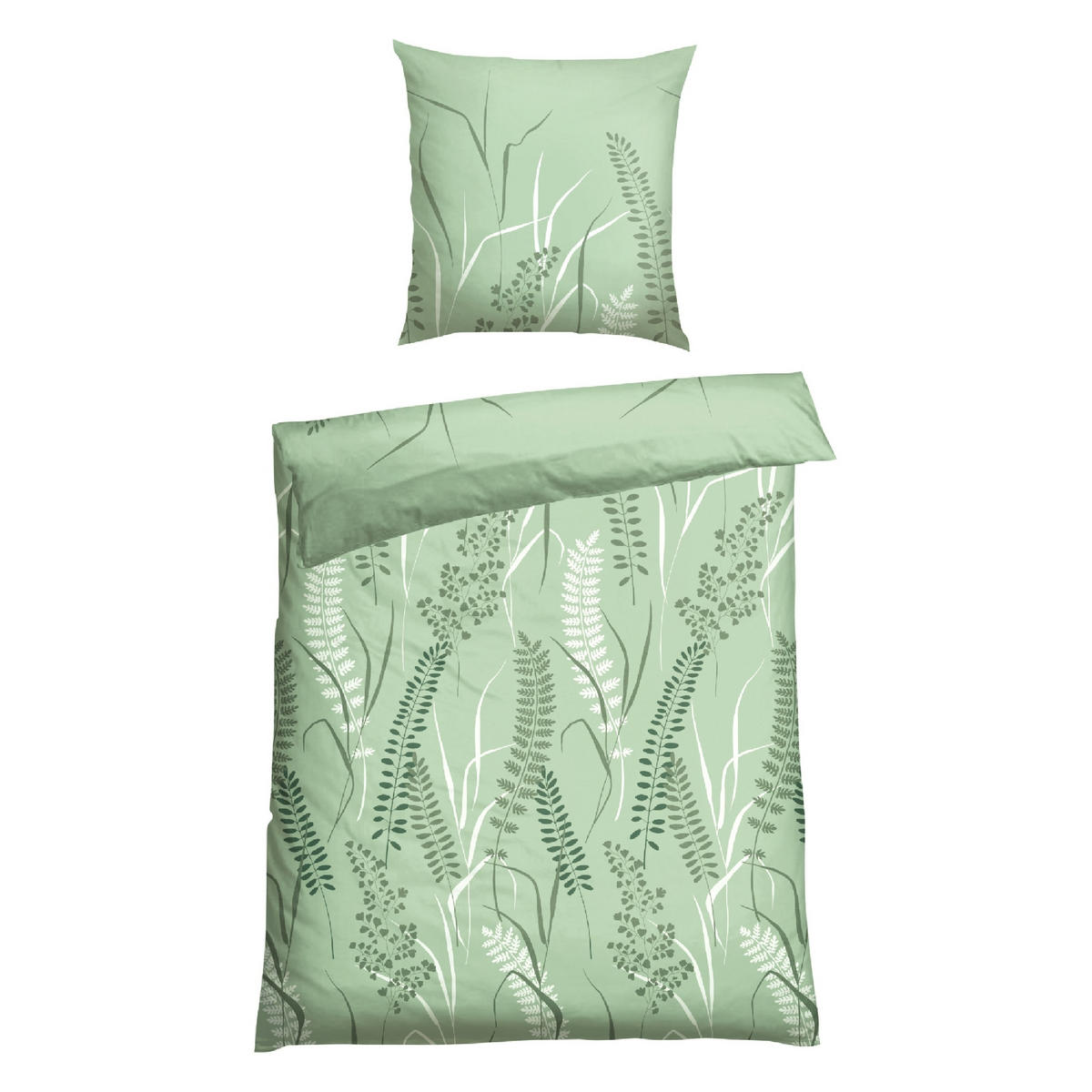 BETTWÄSCHESET Annic - Renforcé - 2-teilig - 155 x 220 cm - Grün - Grün, Textil (155/220cm) - SCHIESSER