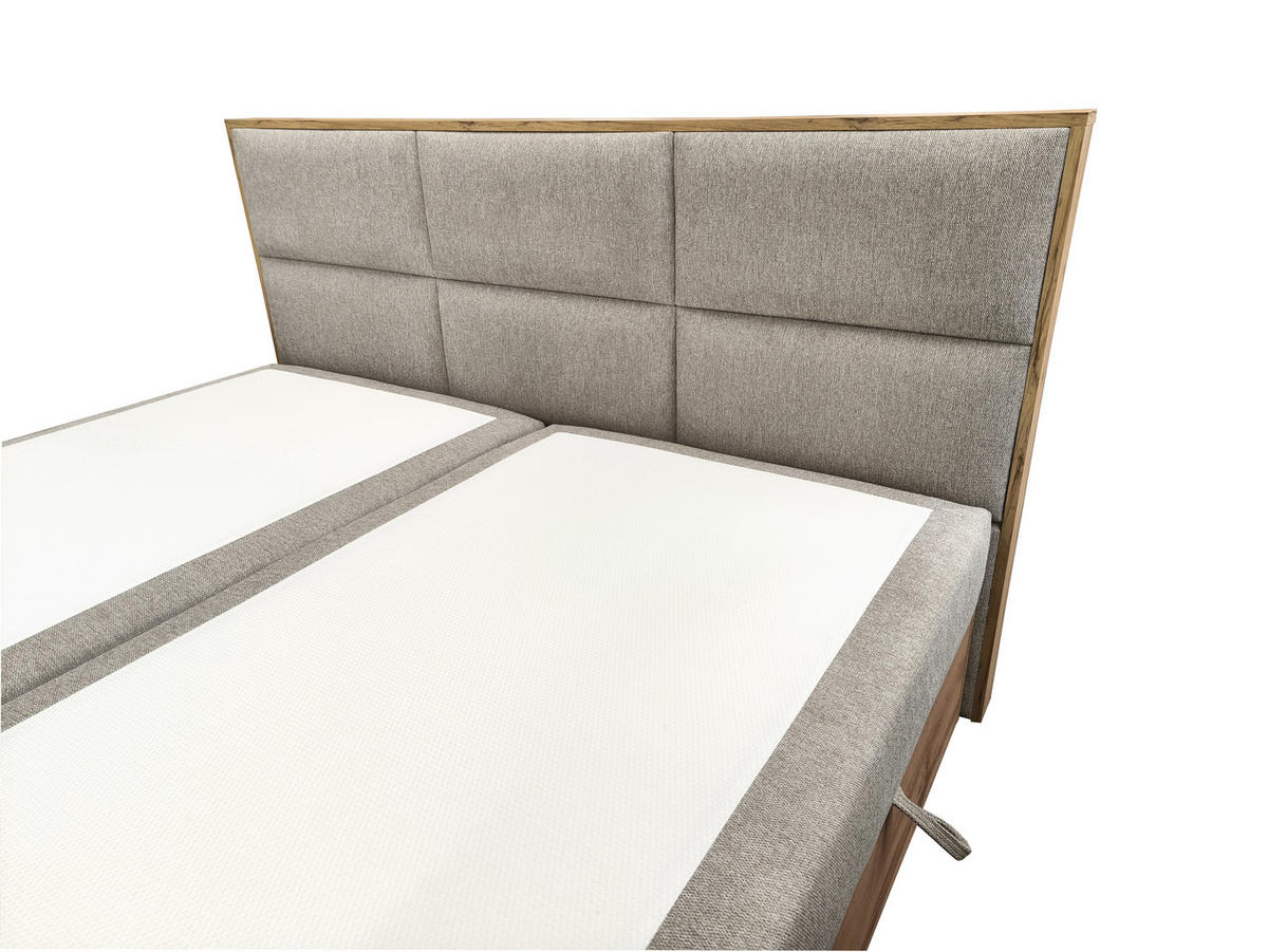 BOXSPRINGBETT Loly 140x200 cm H4 Taschenfederkern Beige - Beige, Textil (140/200cm) - KS Home Concept