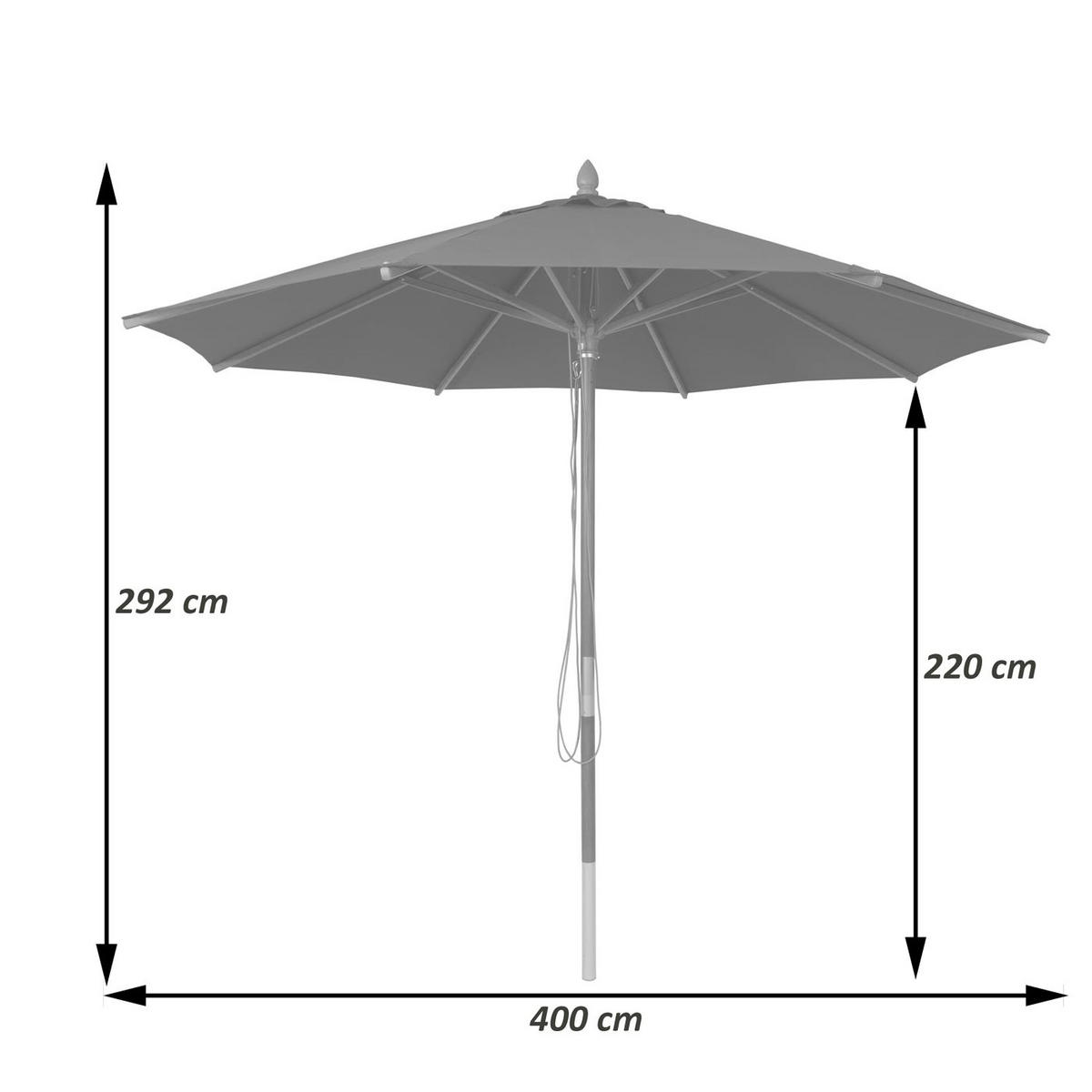 SONNENSCHIRM C57B Anthrazit - Anthrazit, Textil (400/400cm) - MCW