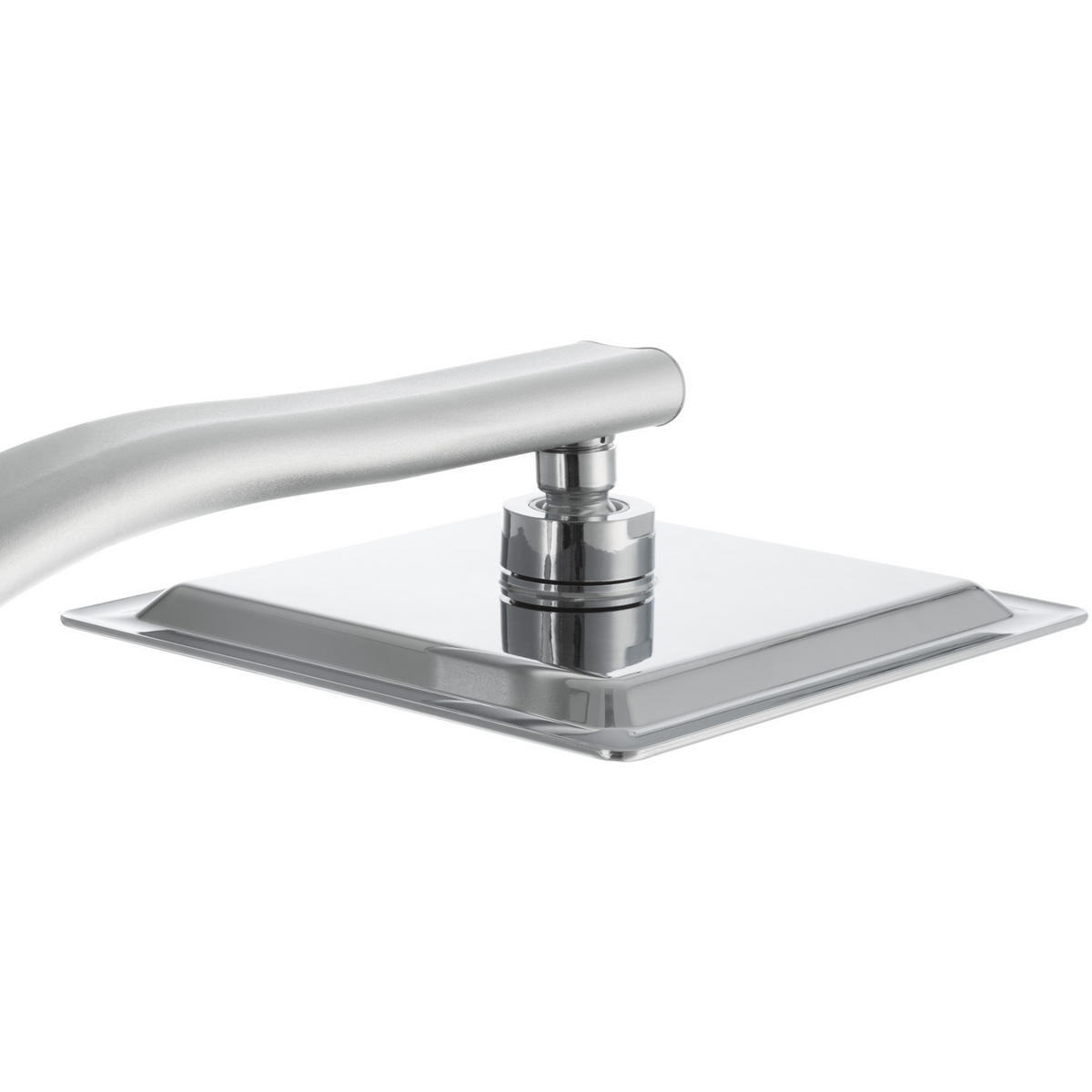 ÜBERKOPFBRAUSESET Antikalk-Technik grau - Grau, Metall (20/110/49cm) - tectake