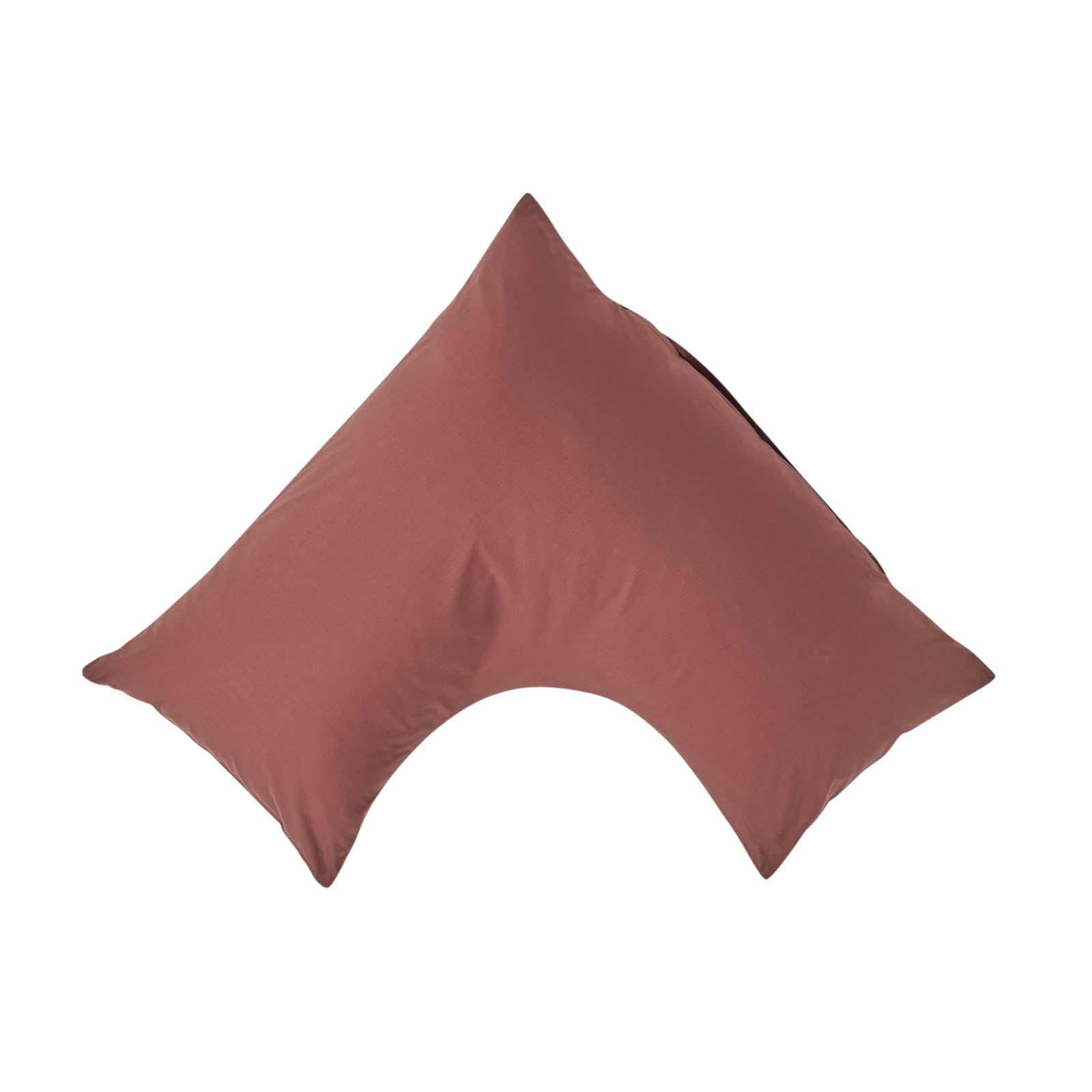 KISSENBEZUG für V-Form-Kissen, Perkal, Fadendichte 200 - Braun, Textil (38/76cm) - Homescapes