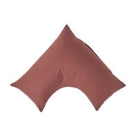 KISSENBEZUG für V-Form-Kissen, Perkal, Fadendichte 200 - Braun, Textil (38/76cm) - Homescapes