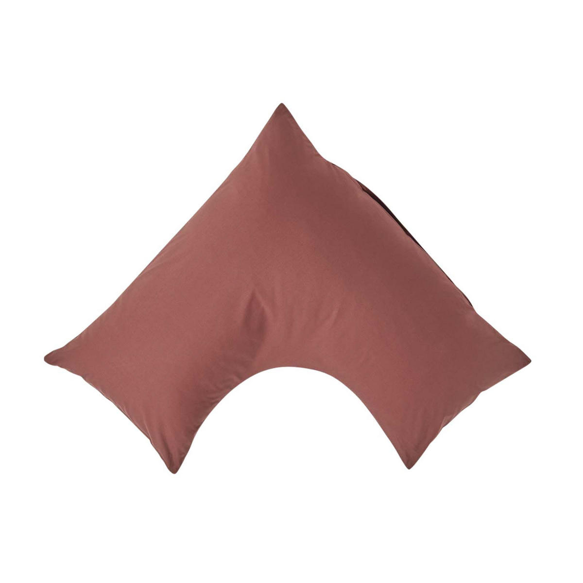 KISSENBEZUG für V-Form-Kissen, Perkal, Fadendichte 200 - Braun, Textil (38/76cm) - Homescapes