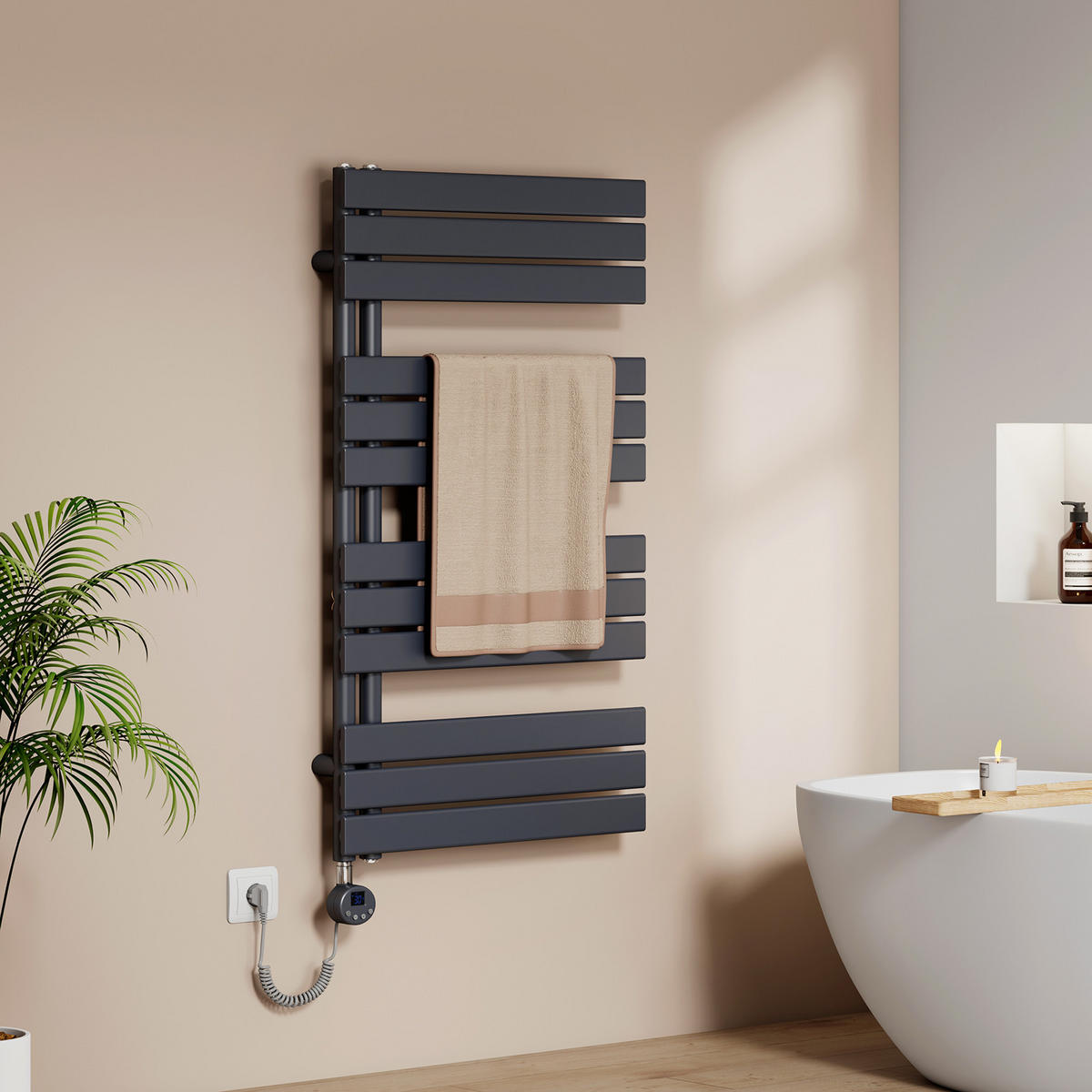 HEIZKÖRPER Elektrisch WLAN Thermostat Anthrazit 104,1/60 cm - Anthrazit, Metall (60/104.1/5.9cm) - EMKE