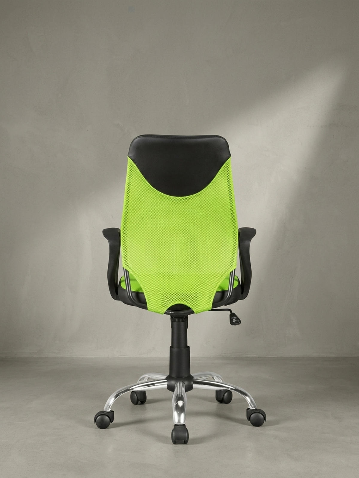 JUGENDDREHSTUHL Nylon Ergonomisch Höhenverstellbar DAVOS, Grün 60x60x101 cm - Silberfarben/Schwarz, Textil/Metall (60/101/60cm) - KADIMA DESIGN