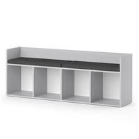 KINDERSITZBANK Luigi Weiß 107.2 x 88.6 cm 4 Fächer - Weiß, Holzwerkstoff (142.4/53.4/31.2cm) - Vicco