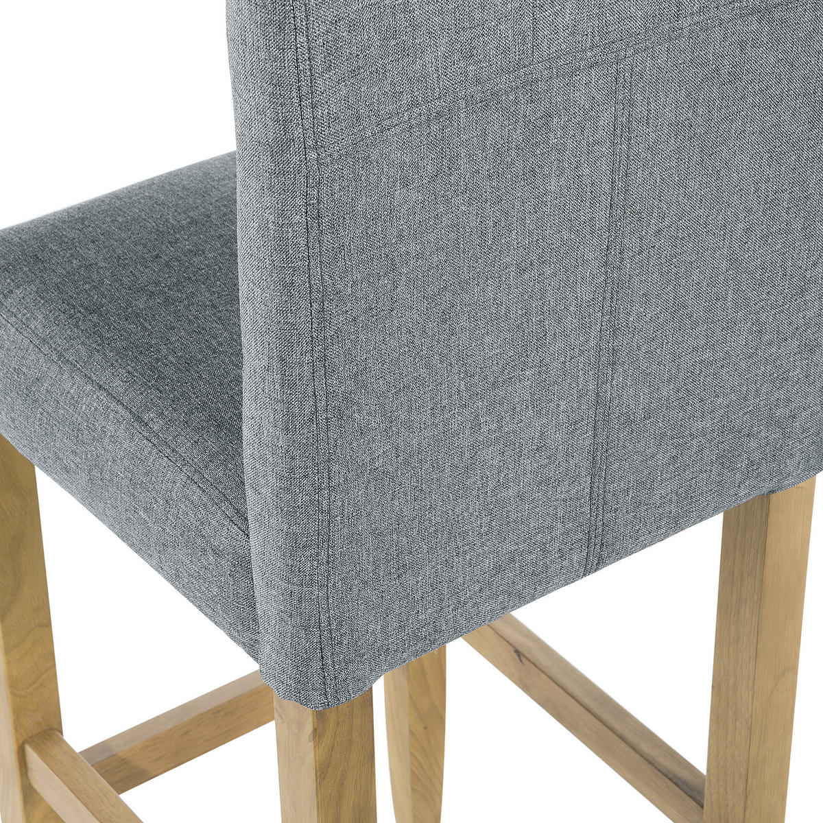BARSTUHL 2er-Set Polsterbezug Grau Madison - Grau, Holz/Textil (45/110/58cm) - Beliani