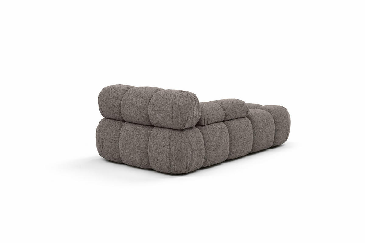 CHAISELONGUE Modular, Bouclé-Stoff Abriamo, Braun, Rechts, Selia - Beige/Braun, Holz (95/70/160cm) - Kaiser Möbel
