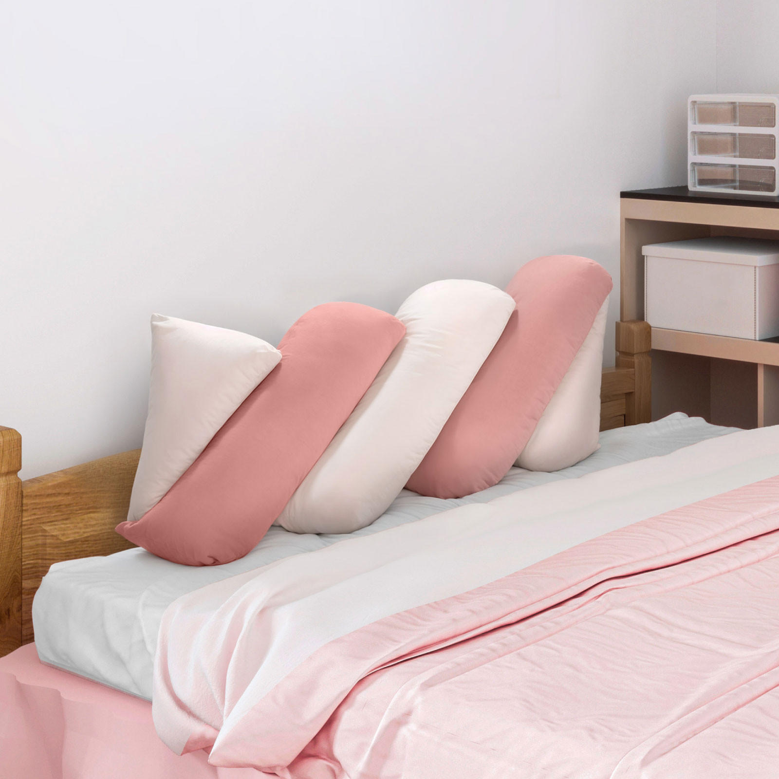 KISSEN Süßigkeiten Zweifarbig 150cm - Pink/Hellrosa, Textil (30/153cm) - Vercart