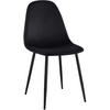 STUHL Samt Schwarz - Schwarz, Textil/Metall (44/88/51cm) - CLP