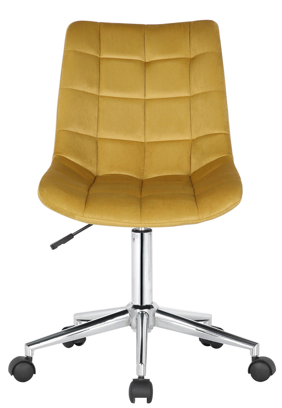 DREHSTUHL Samt gelb - Gelb, Textil/Metall (46/81/62cm) - CLP