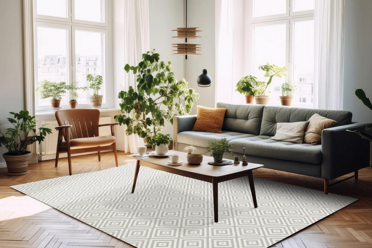 TEPPICH für Innen- und Außenbereiche grau - Grau, Textil (200/290cm) - AFK Living