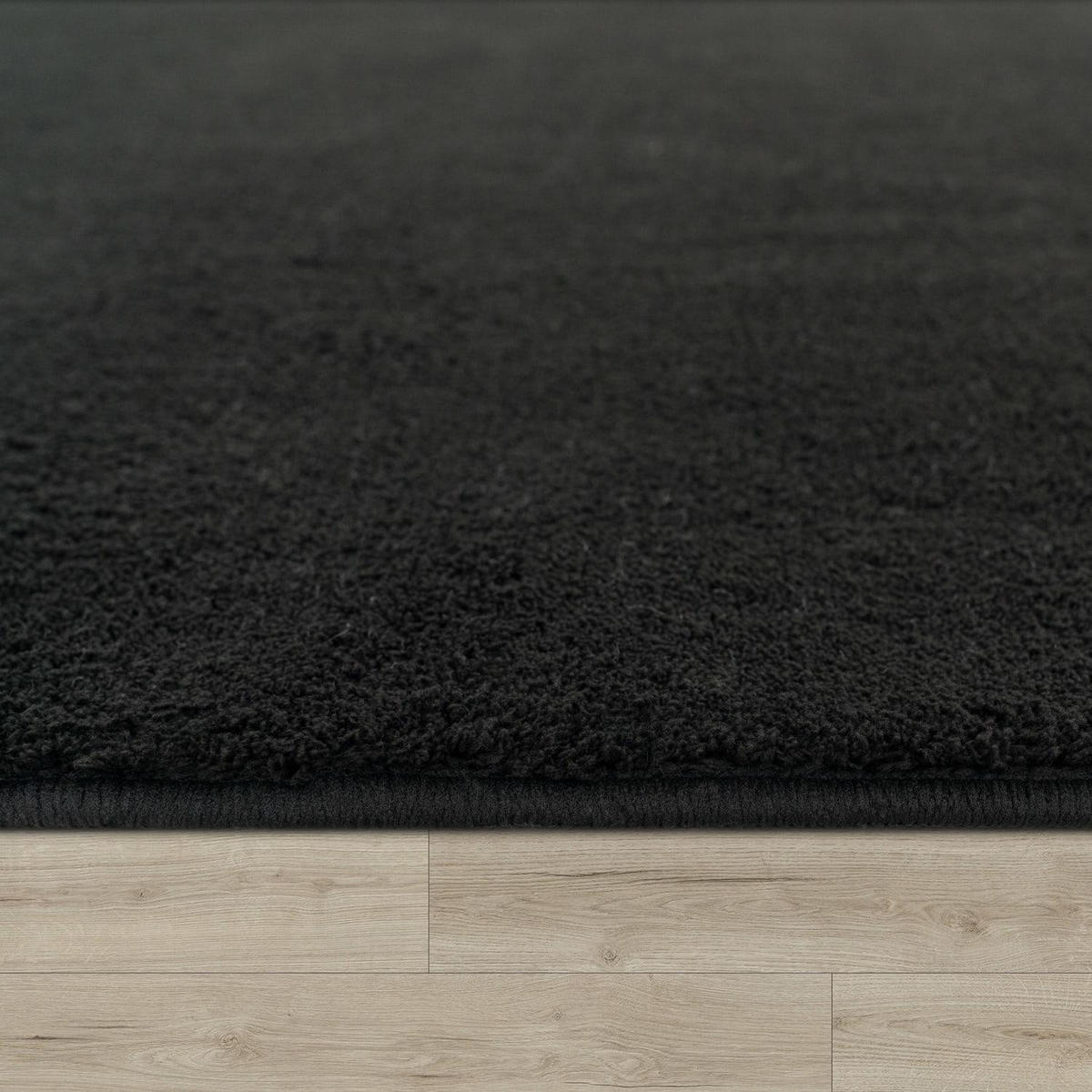 KURZFLOR-TEPPICH CADIZ 630 SCHWARZ 240X340 - Schwarz, Kunststoff (240/340cm) - Paco Home