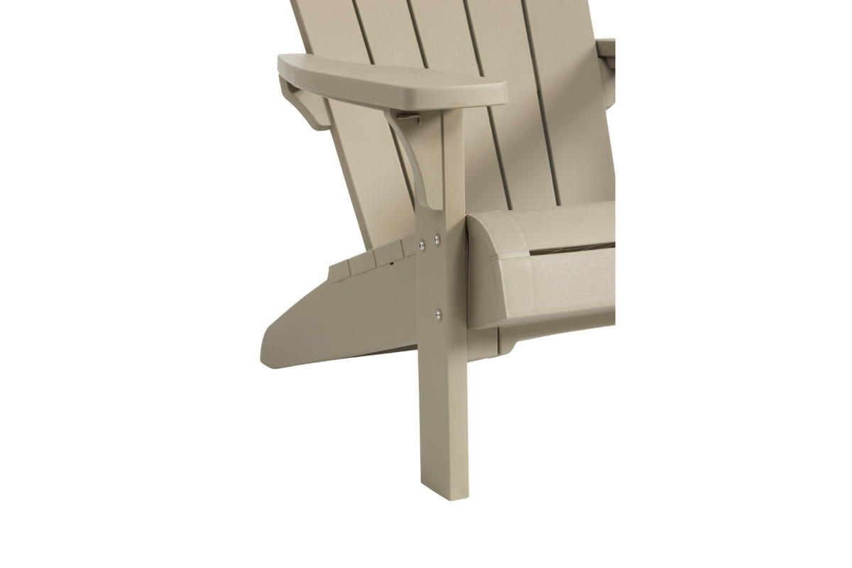 GARTENSTUHL Adirondack Troy - Silberfarben, Kunststoff (80/96.5/85cm) - Keter