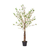 KUNSTBAUM Blüten creme, 155 cm hoch - Creme, Kunststoff (150cm) - Homescapes