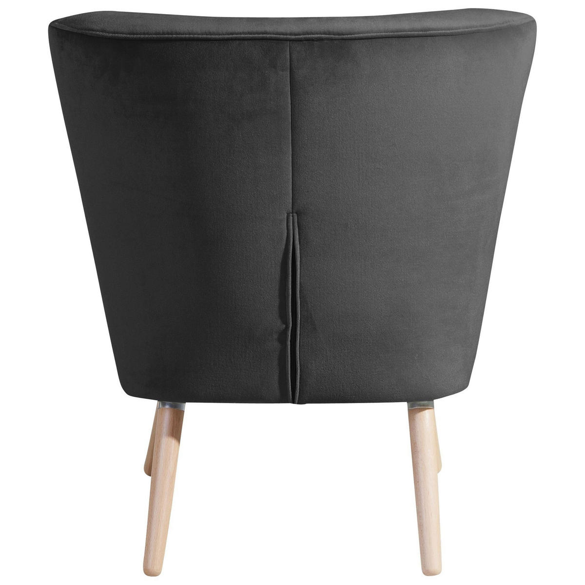 SESSEL Kassi Bezug Samtvelours Buche natur / anthrazit - Anthrazit, Kunststoff (69/80/68cm) - 58aufmkessel