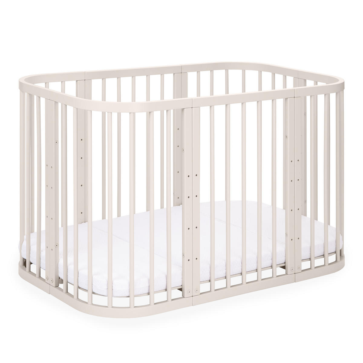PĂTUȚ bebe Cașmir, 7in1 cu saltea - cașmir, material textil/lemn (73/123cm) - waldin